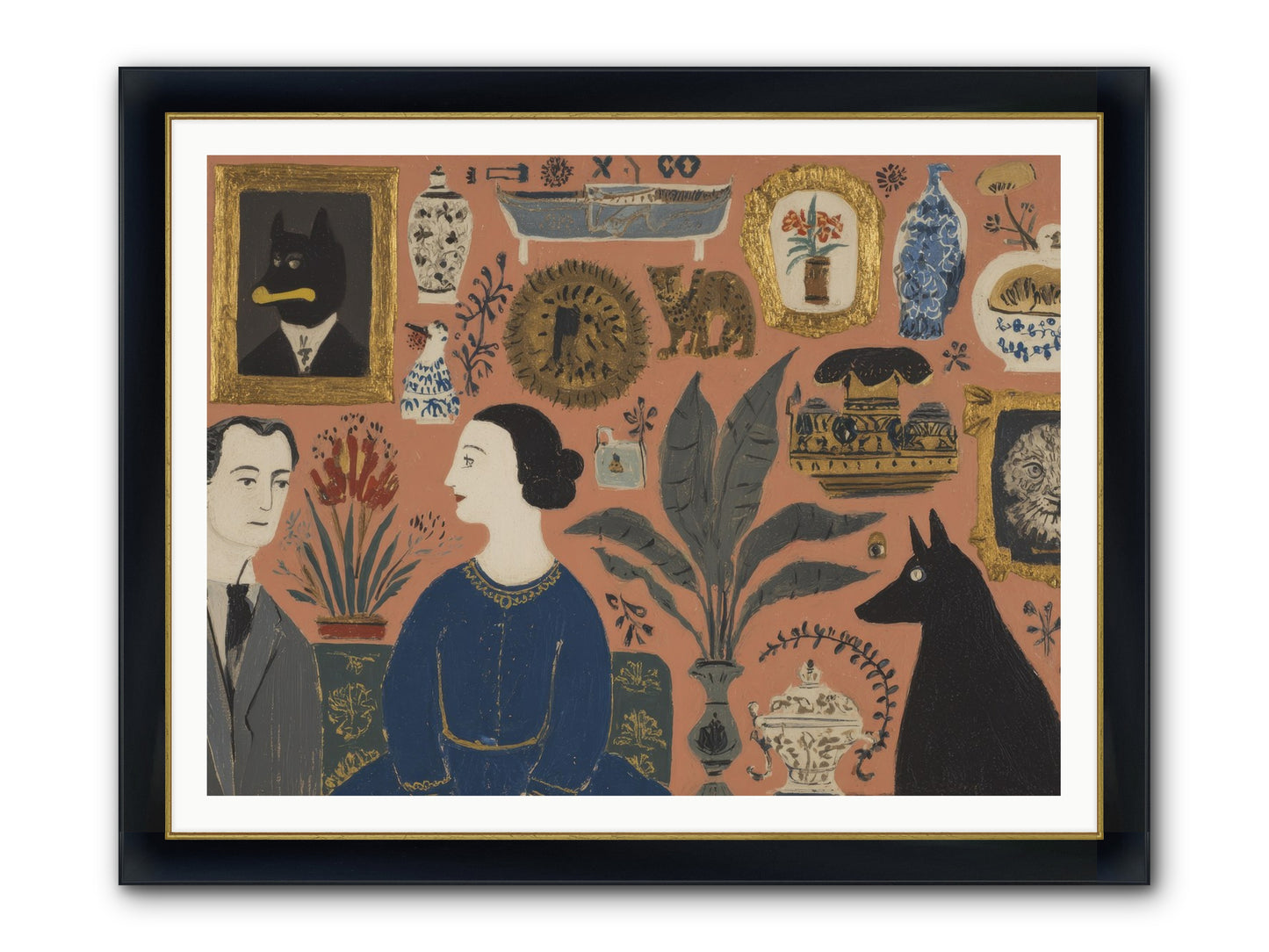 A Life Lived Among Treasures Framed Print - Wide Black w/Gold 48x36