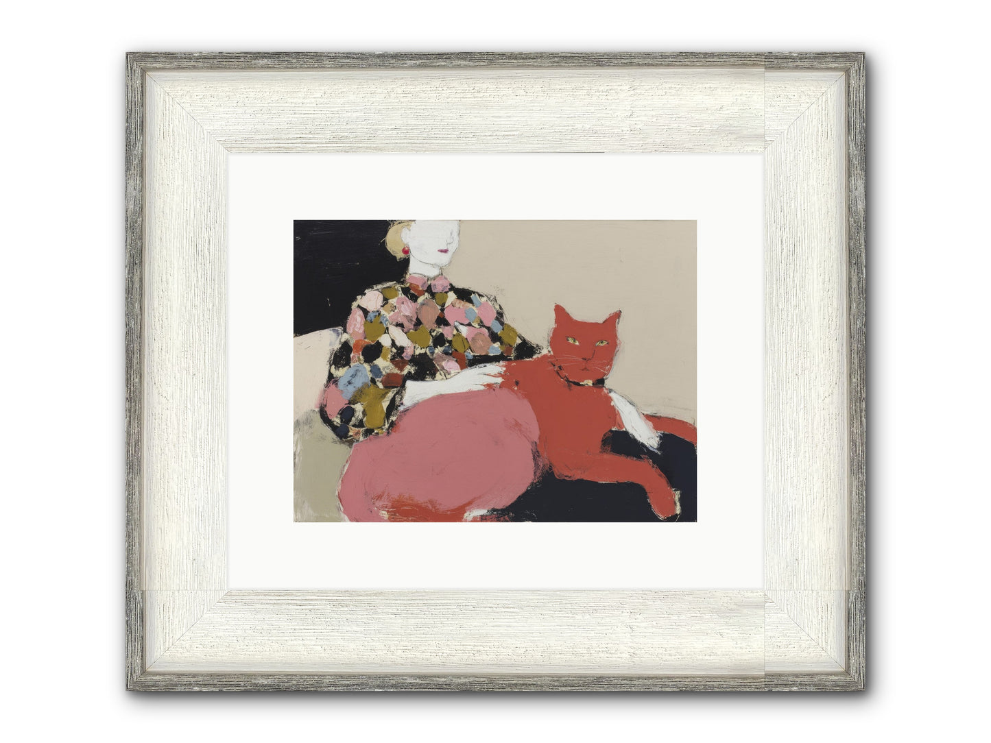 A Light Touch Framed Print - Driftwood White 12x9