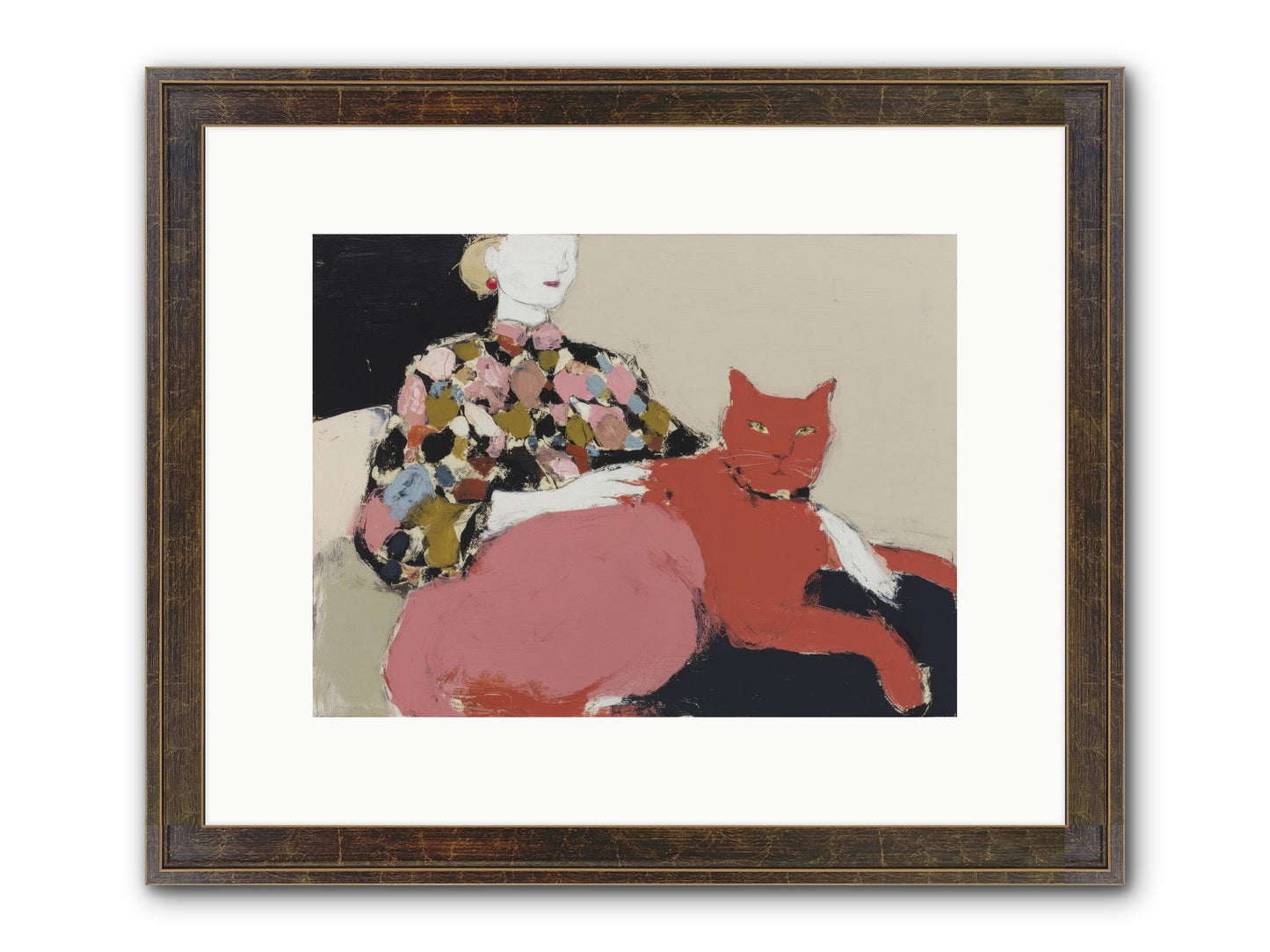 A Light Touch Framed Print - Slimwoods Black/Gold 12x9
