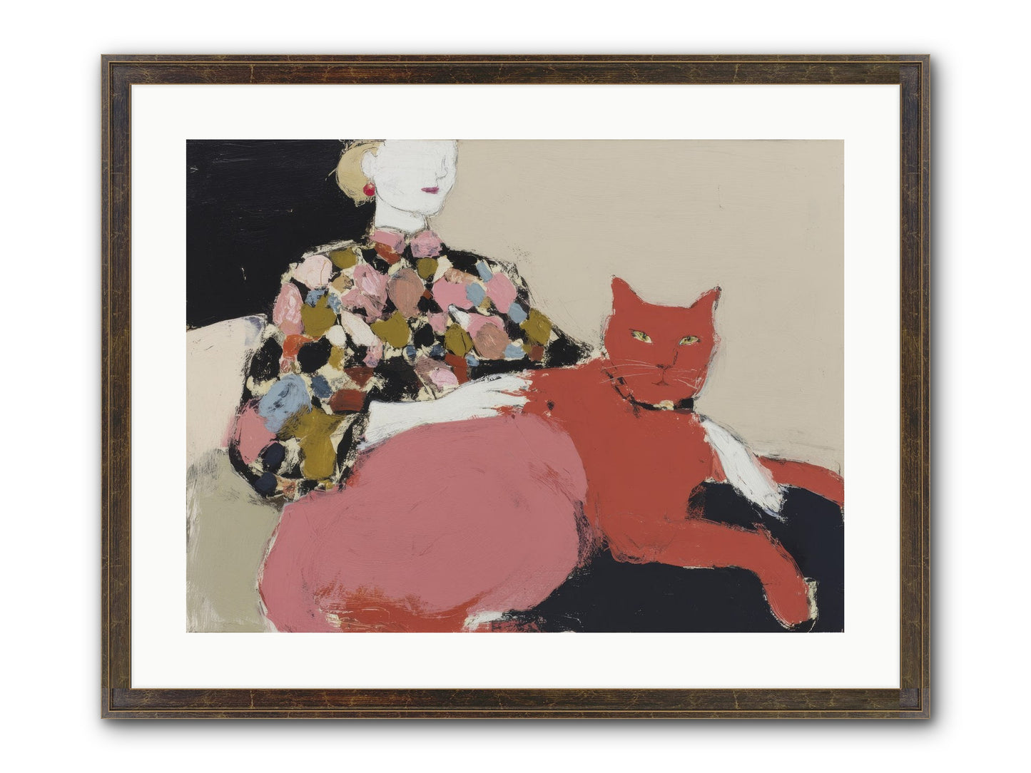 A Light Touch Framed Print - Slimwoods Black/Gold 24x18