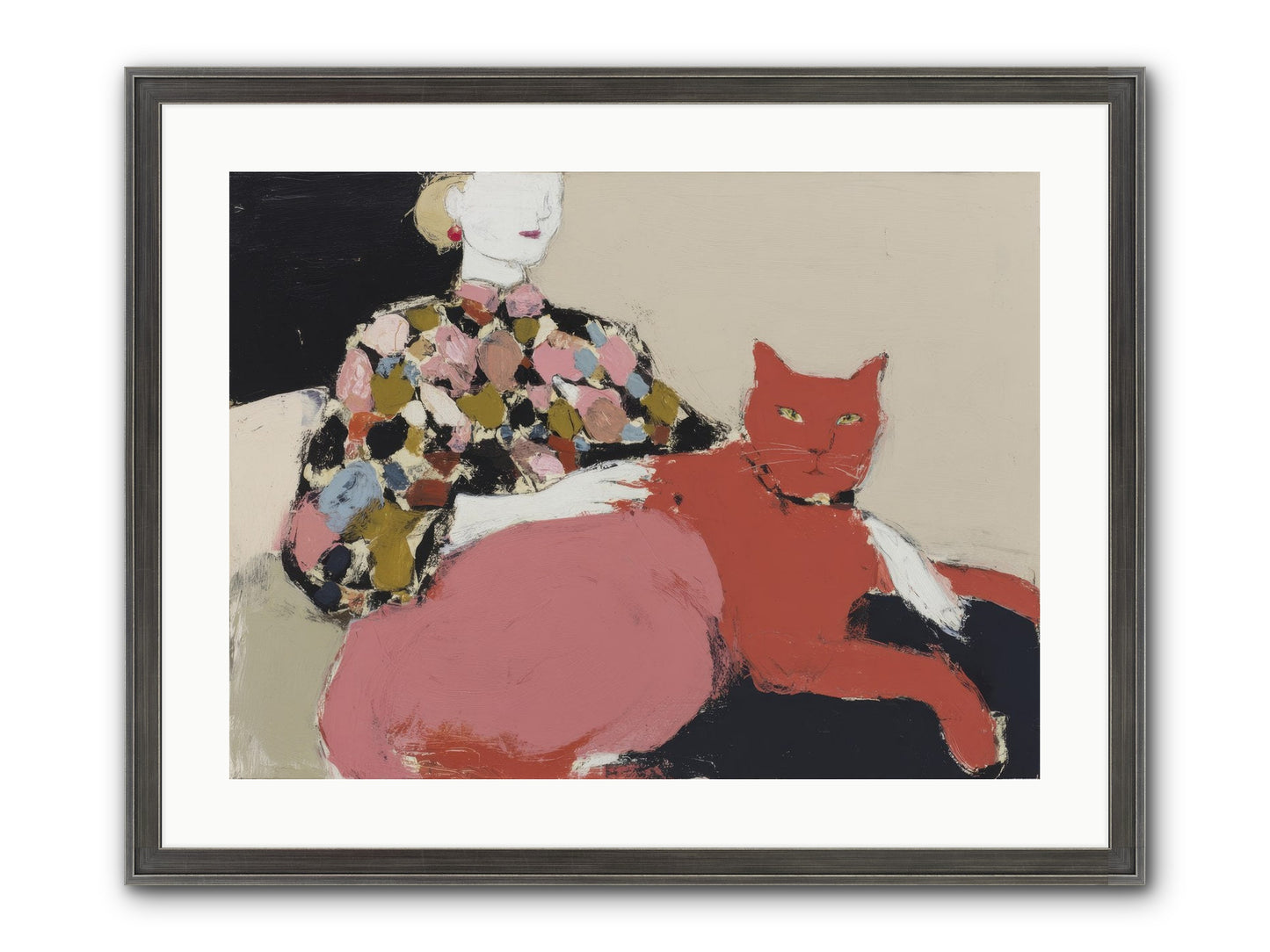 A Light Touch Framed Print - Slimwoods Black/Silver 24x18