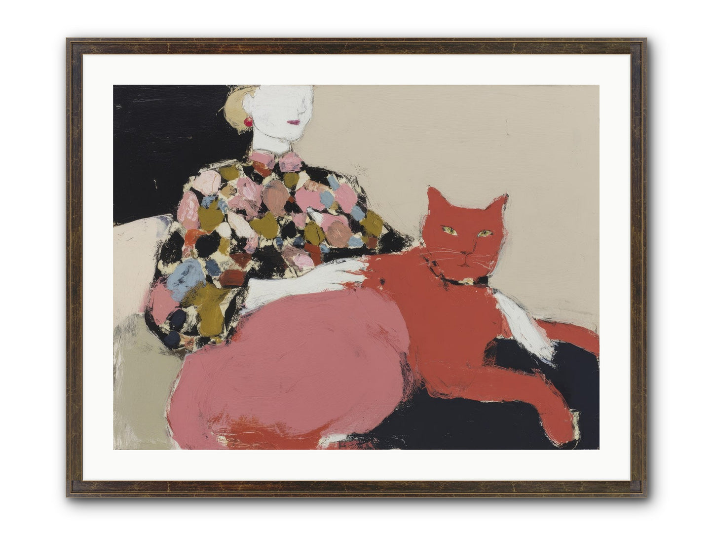 A Light Touch Framed Print - Slimwoods Black/Gold 32x24