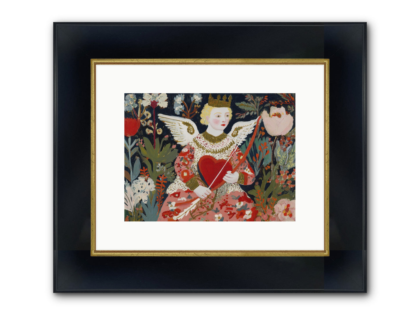 A Little Hymn For Your Heart Framed Print - Wide Black w/Gold 12x9