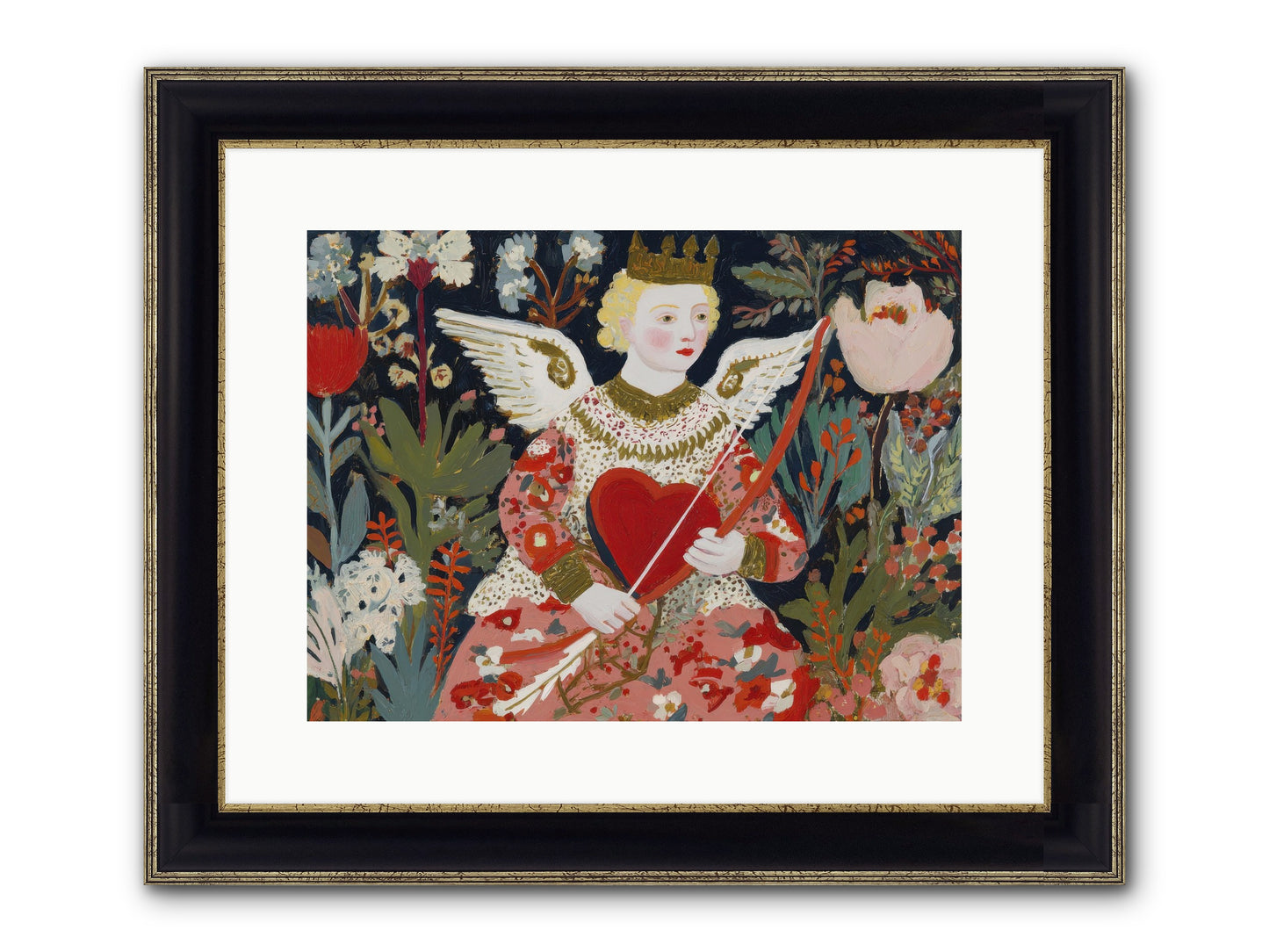 A Little Hymn For Your Heart Framed Print - Black & Gold 16x12