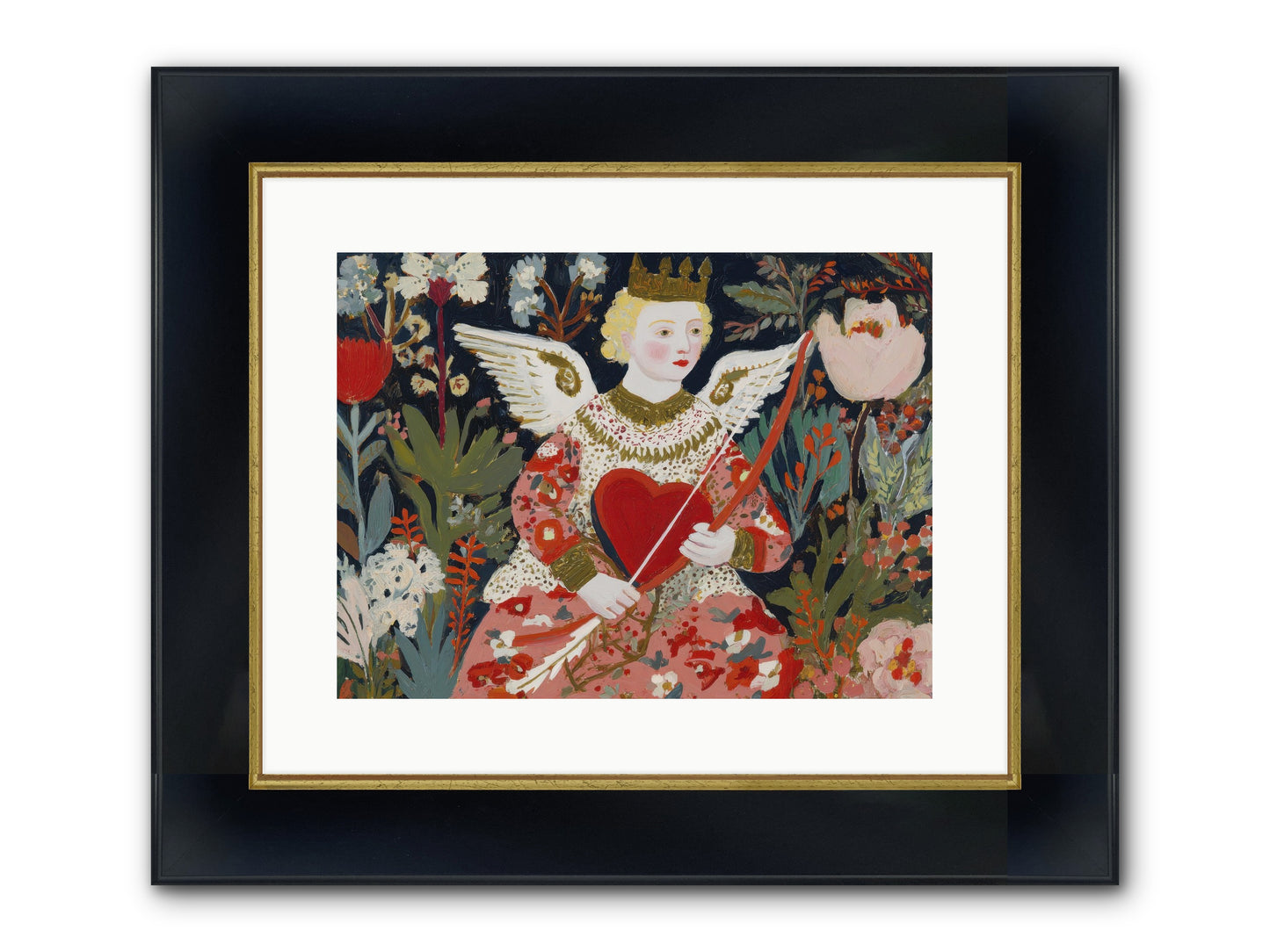 A Little Hymn For Your Heart Framed Print - Wide Black w/Gold 16x12