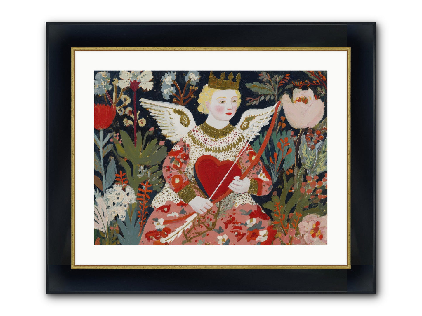 A Little Hymn For Your Heart Framed Print - Wide Black w/Gold 24x18