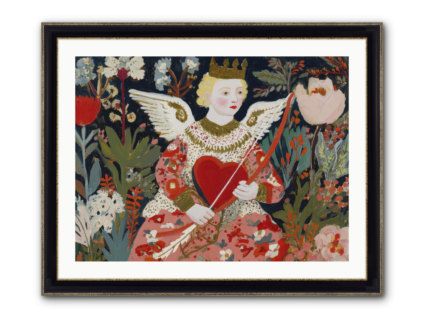 A Little Hymn For Your Heart Framed Print - Black & Gold 32x24