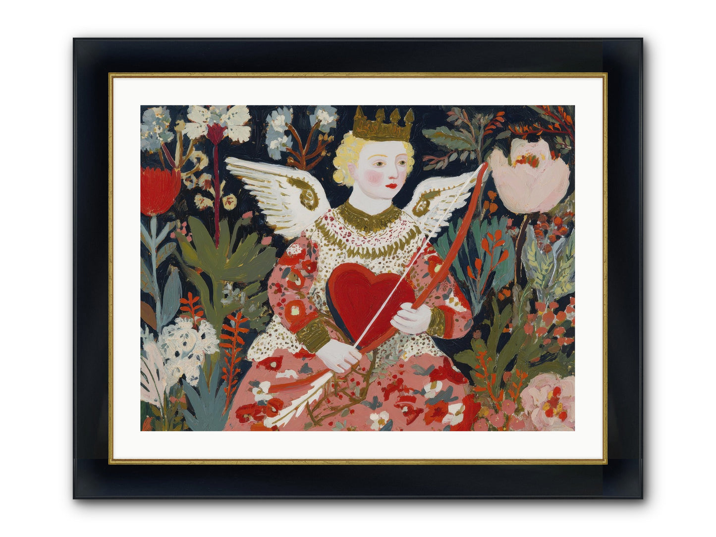 A Little Hymn For Your Heart Framed Print - Wide Black w/Gold 32x24