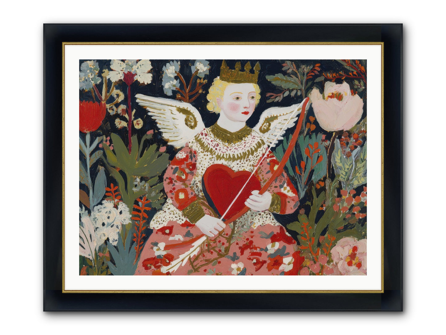 A Little Hymn For Your Heart Framed Print - Wide Black w/Gold 40x30