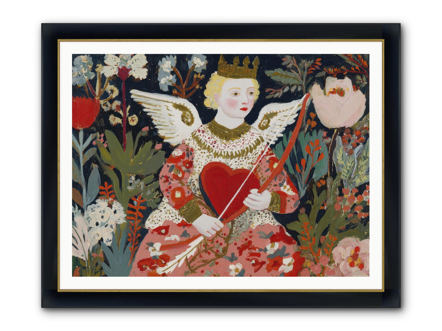 A Little Hymn For Your Heart Framed Print - Wide Black w/Gold 48x36