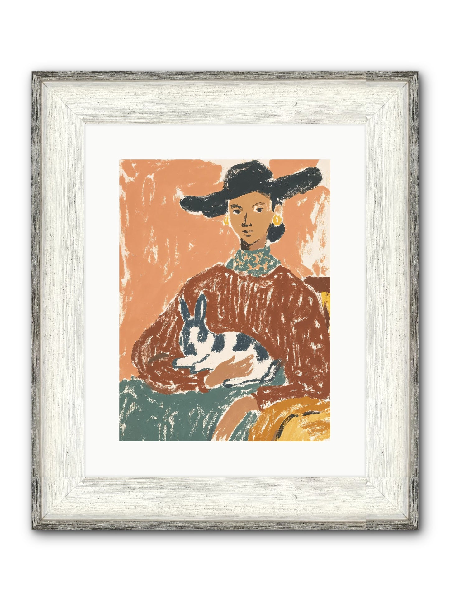 A Lullaby In The Making Framed Print - Driftwood White 12x16