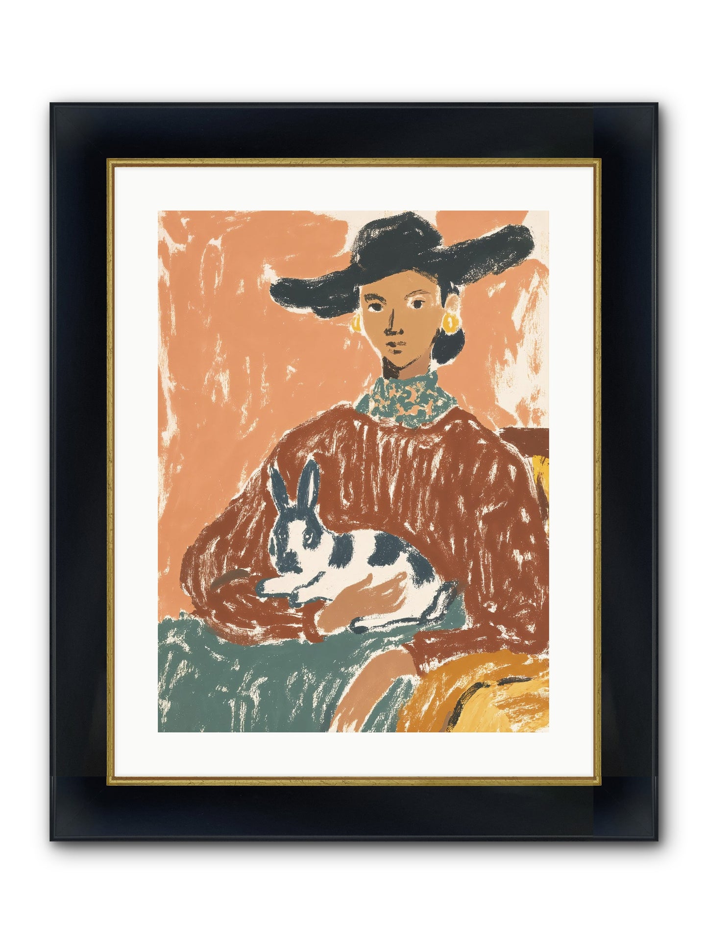 A Lullaby In The Making Framed Print - Wide Black w/Gold 18x24