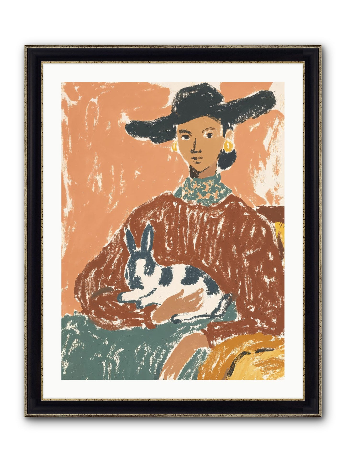A Lullaby In The Making Framed Print - Black & Gold 24x32