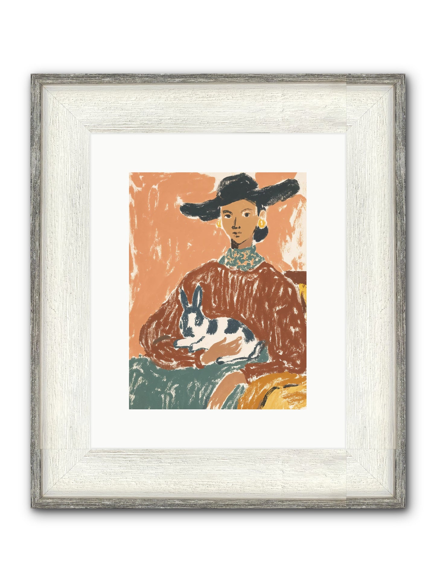 A Lullaby In The Making Framed Print - Driftwood White 9x12
