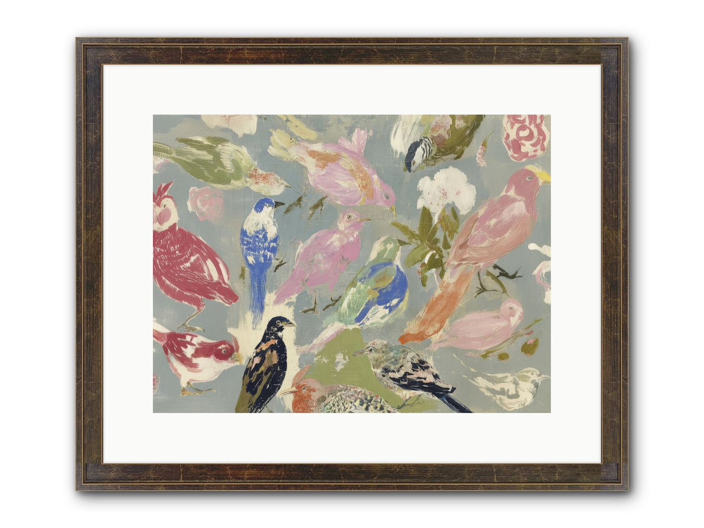 A Masquerade Of Porcelain Guests Framed Print - Slimwoods Black/Gold 16x12