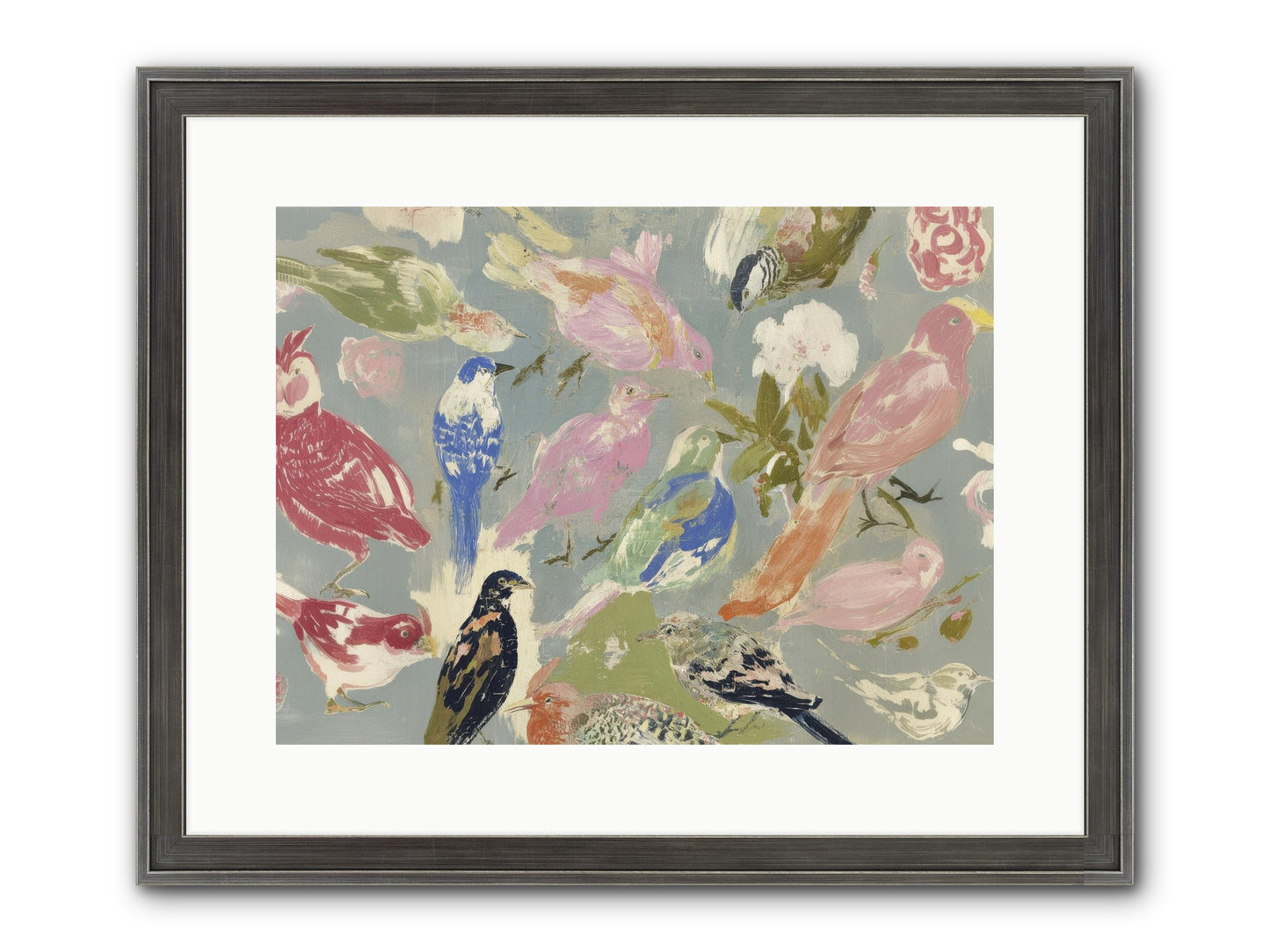 A Masquerade Of Porcelain Guests Framed Print - Slimwoods Black/Silver 16x12
