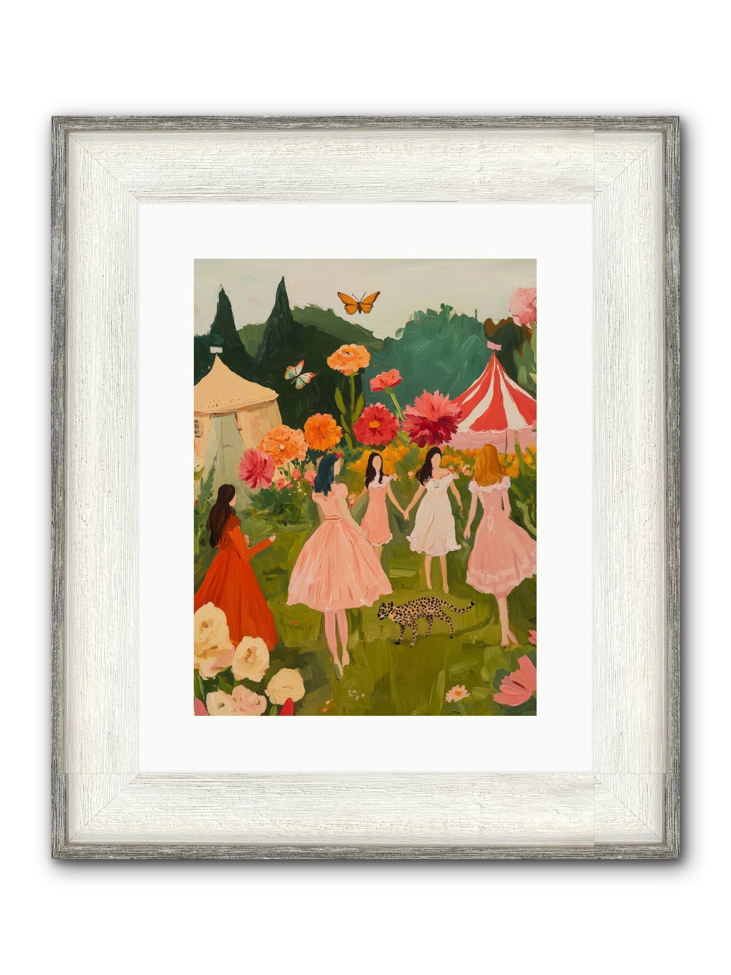 A Midsummer's Soirée Framed Print - Driftwood White 12x16