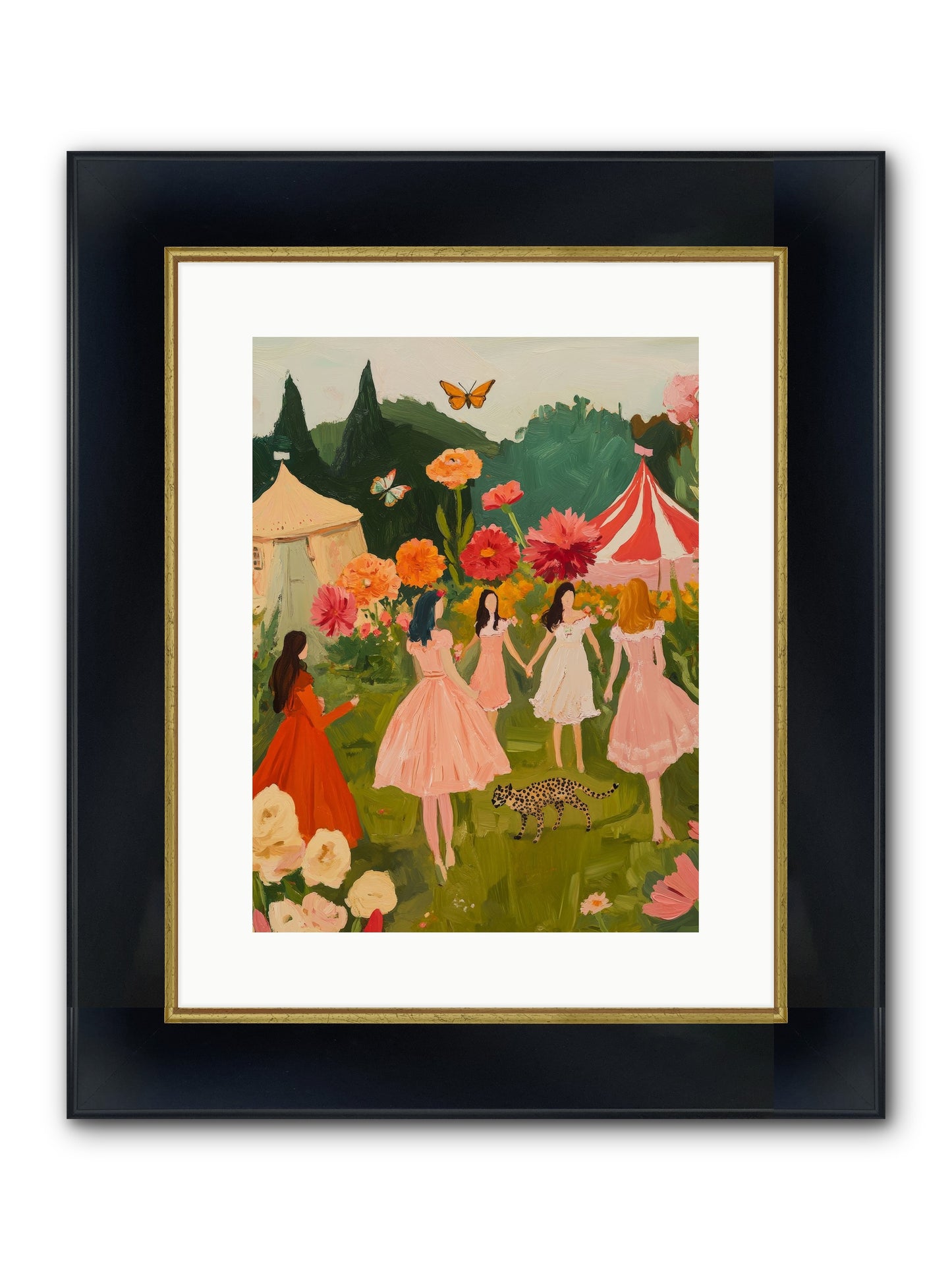 A Midsummer's Soirée Framed Print - Wide Black w/Gold 12x16