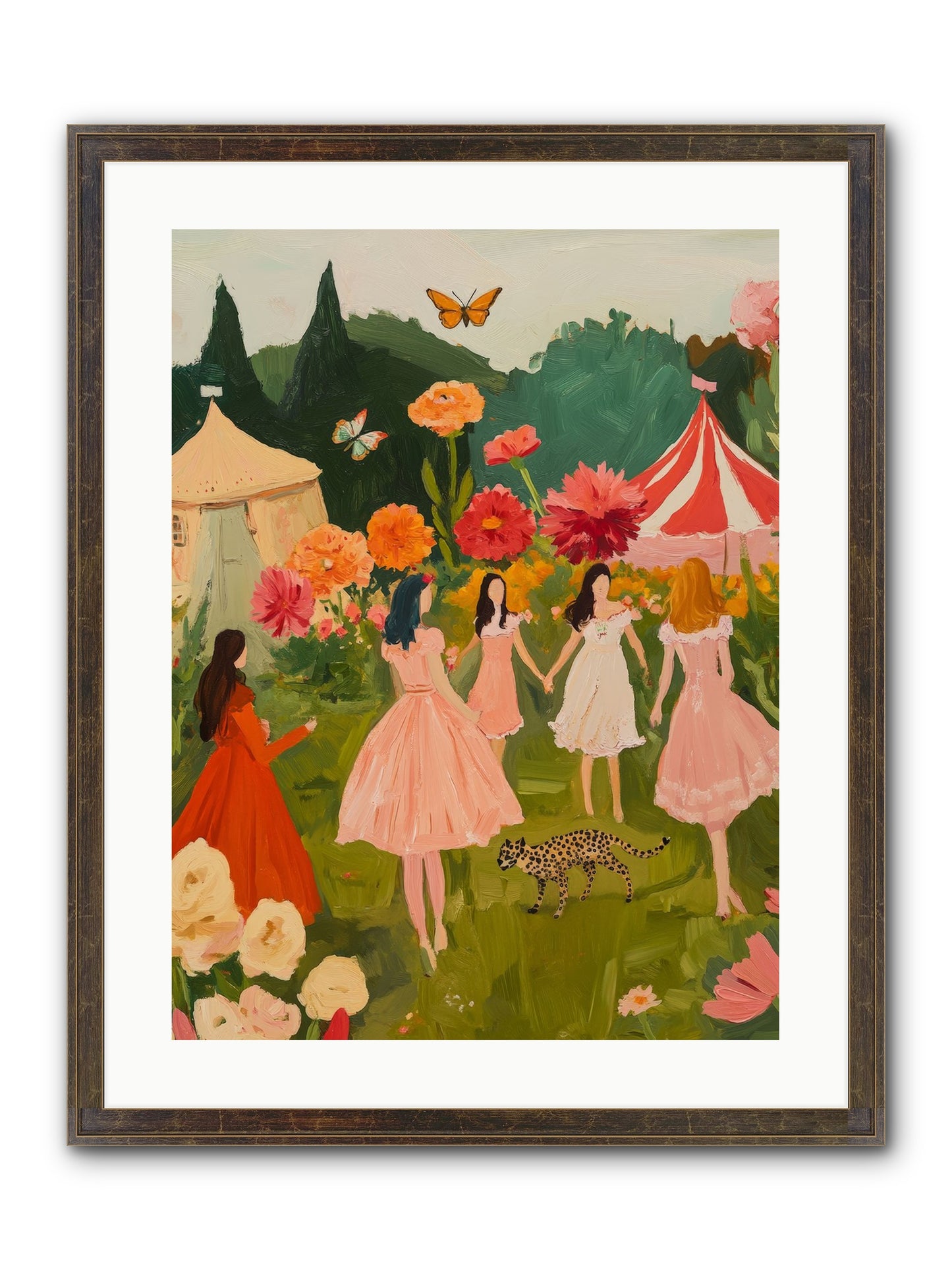 A Midsummer's Soirée Framed Print - Slimwoods Black/Gold 18x24