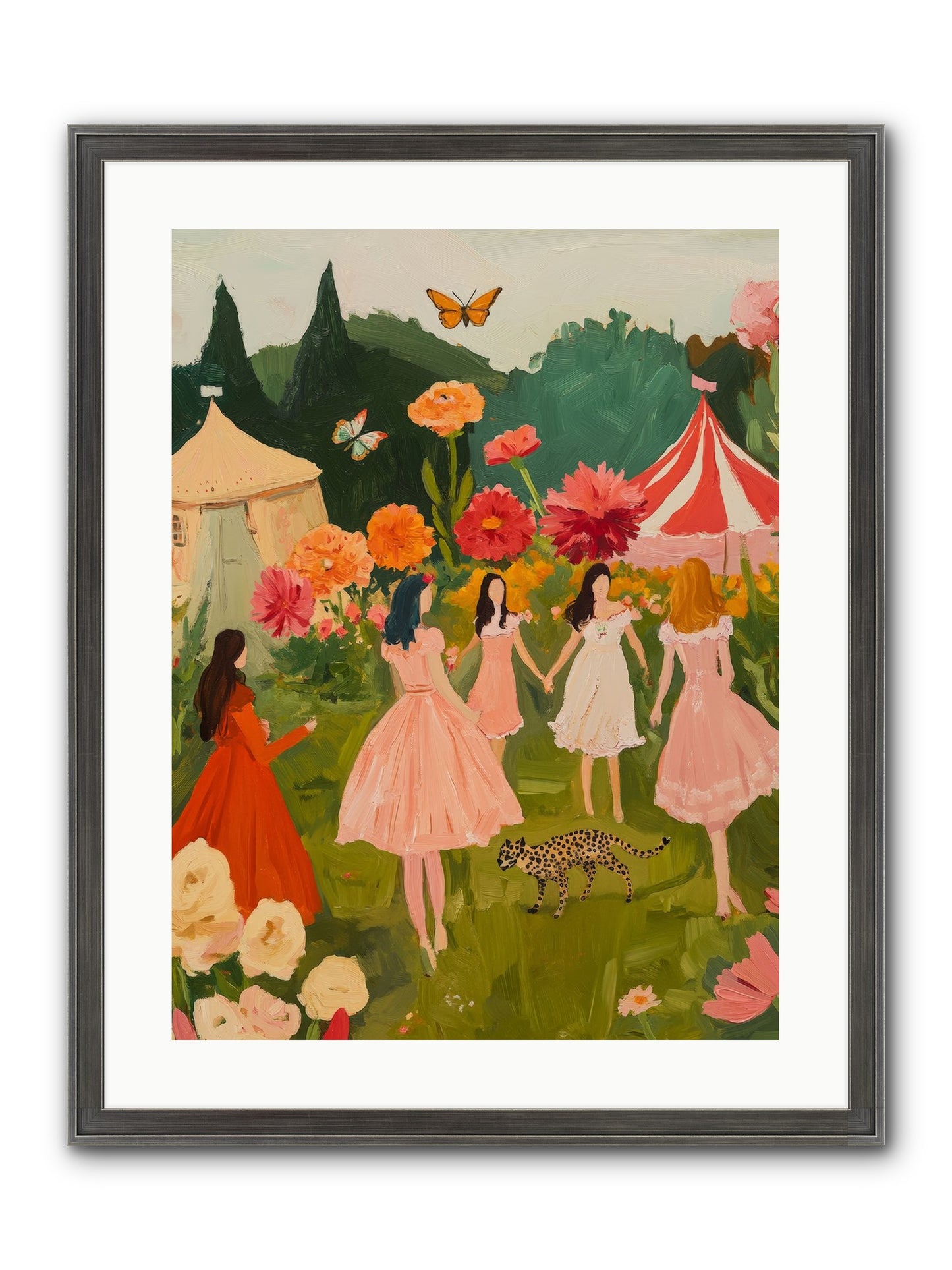 A Midsummer's Soirée Framed Print - Slimwoods Black/Silver 18x24
