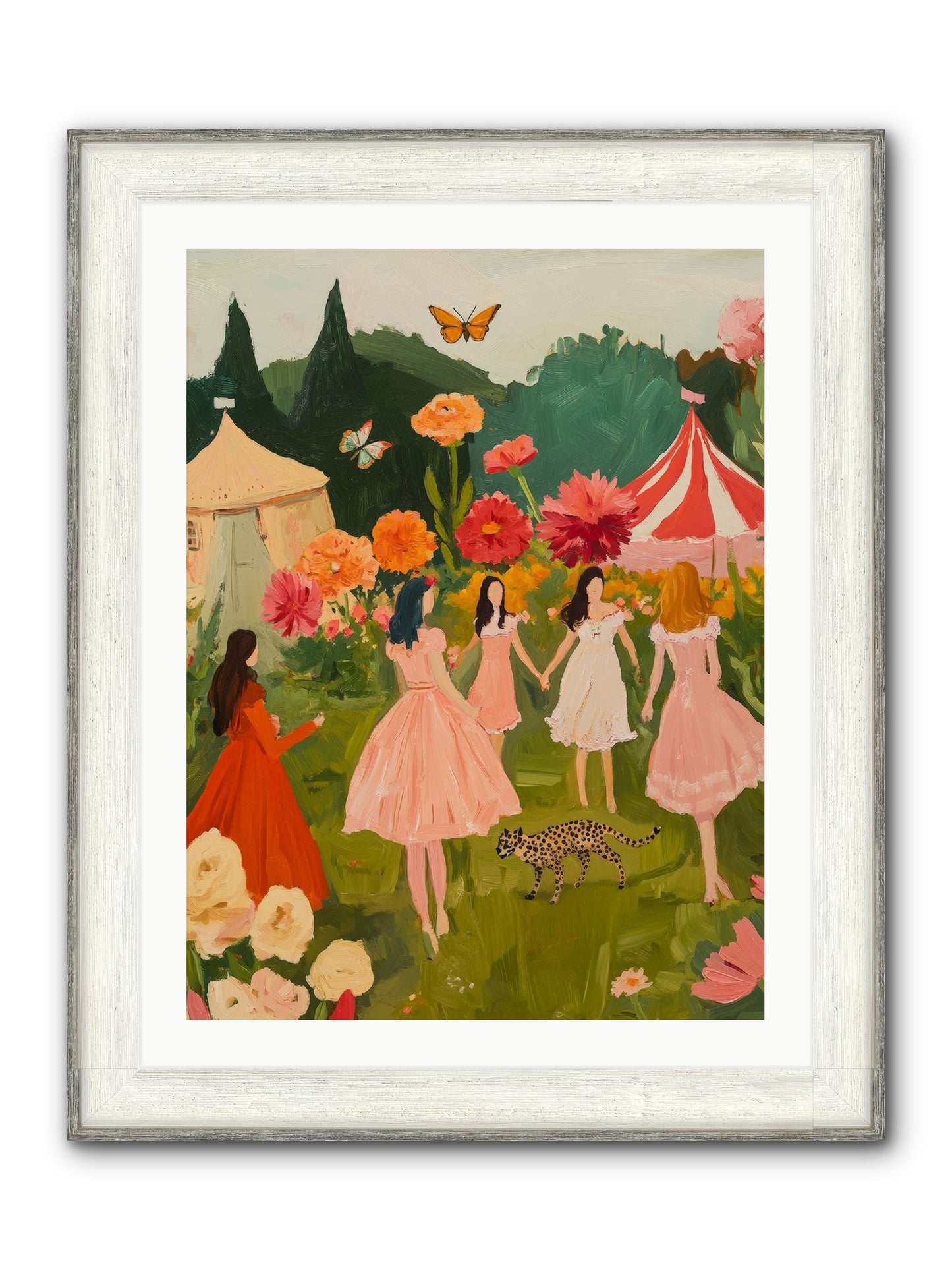 A Midsummer's Soirée Framed Print - Driftwood White 24x32