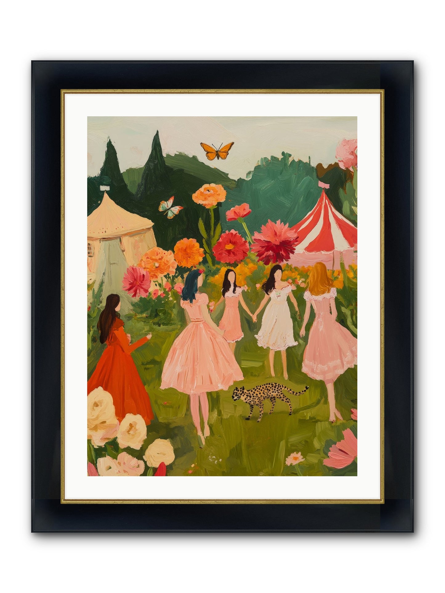 A Midsummer's Soirée Framed Print - Wide Black w/Gold 24x32