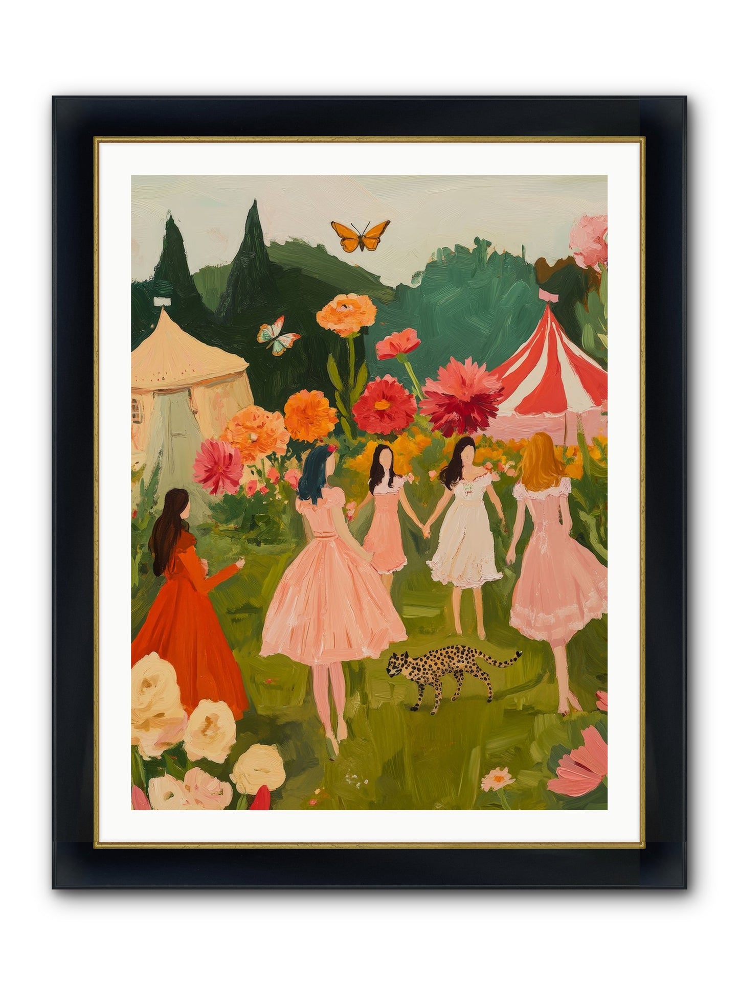 A Midsummer's Soirée Framed Print - Wide Black w/Gold 30x40