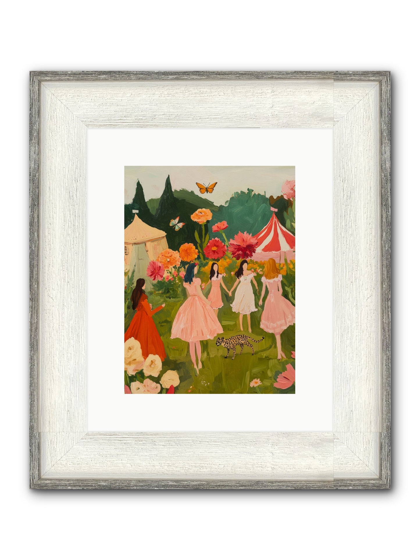 A Midsummer's Soirée Framed Print - Driftwood White 9x12