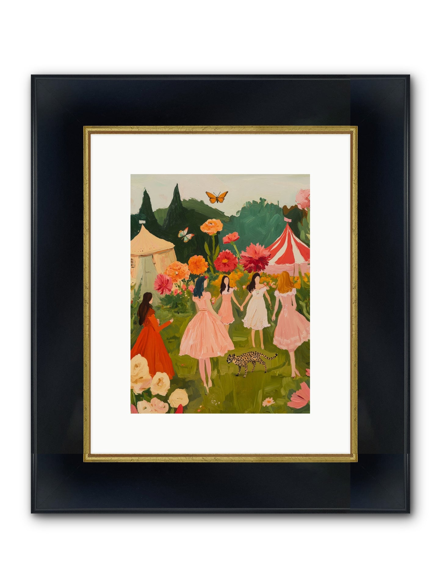 A Midsummer's Soirée Framed Print - Wide Black w/Gold 9x12