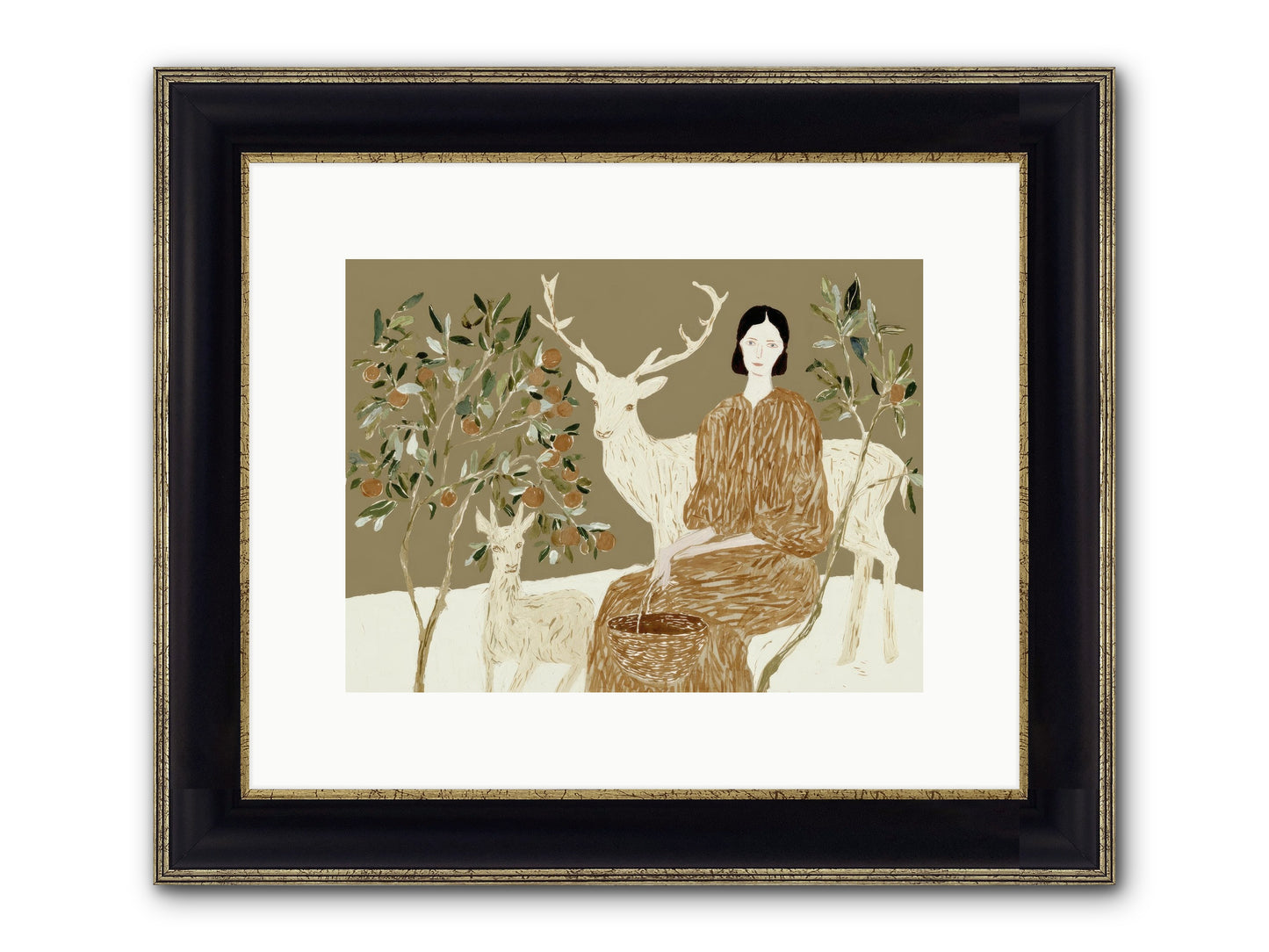 A Moment’s Grace Framed Print - Black & Gold 12x9