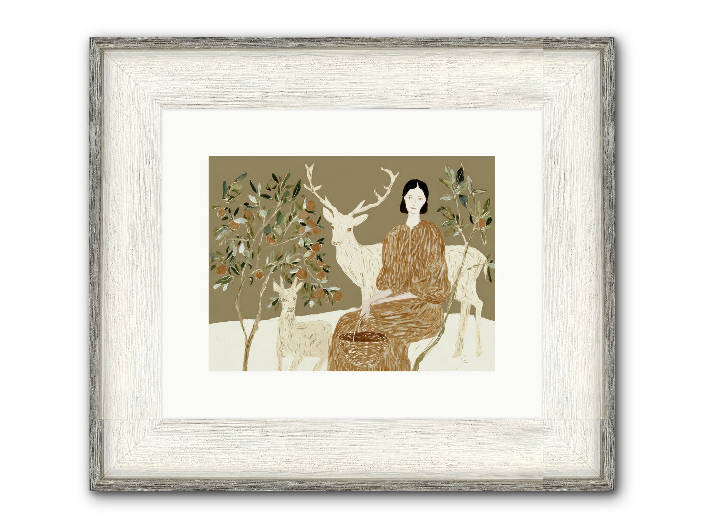A Moment’s Grace Framed Print - Driftwood White 12x9