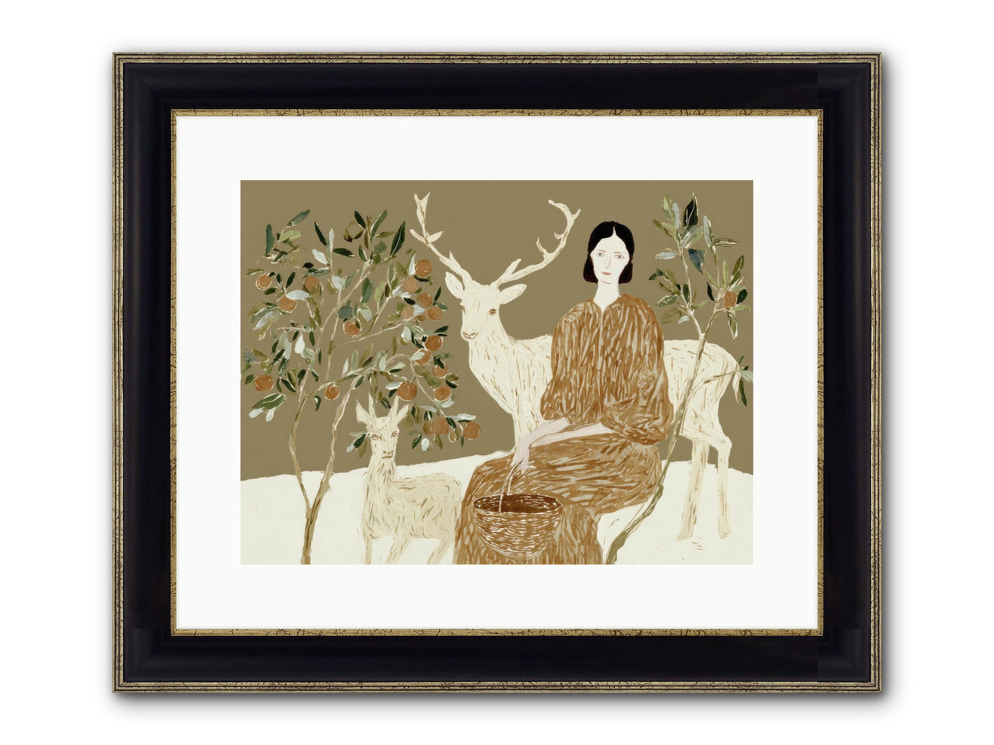 A Moment’s Grace Framed Print - Black & Gold 16x12
