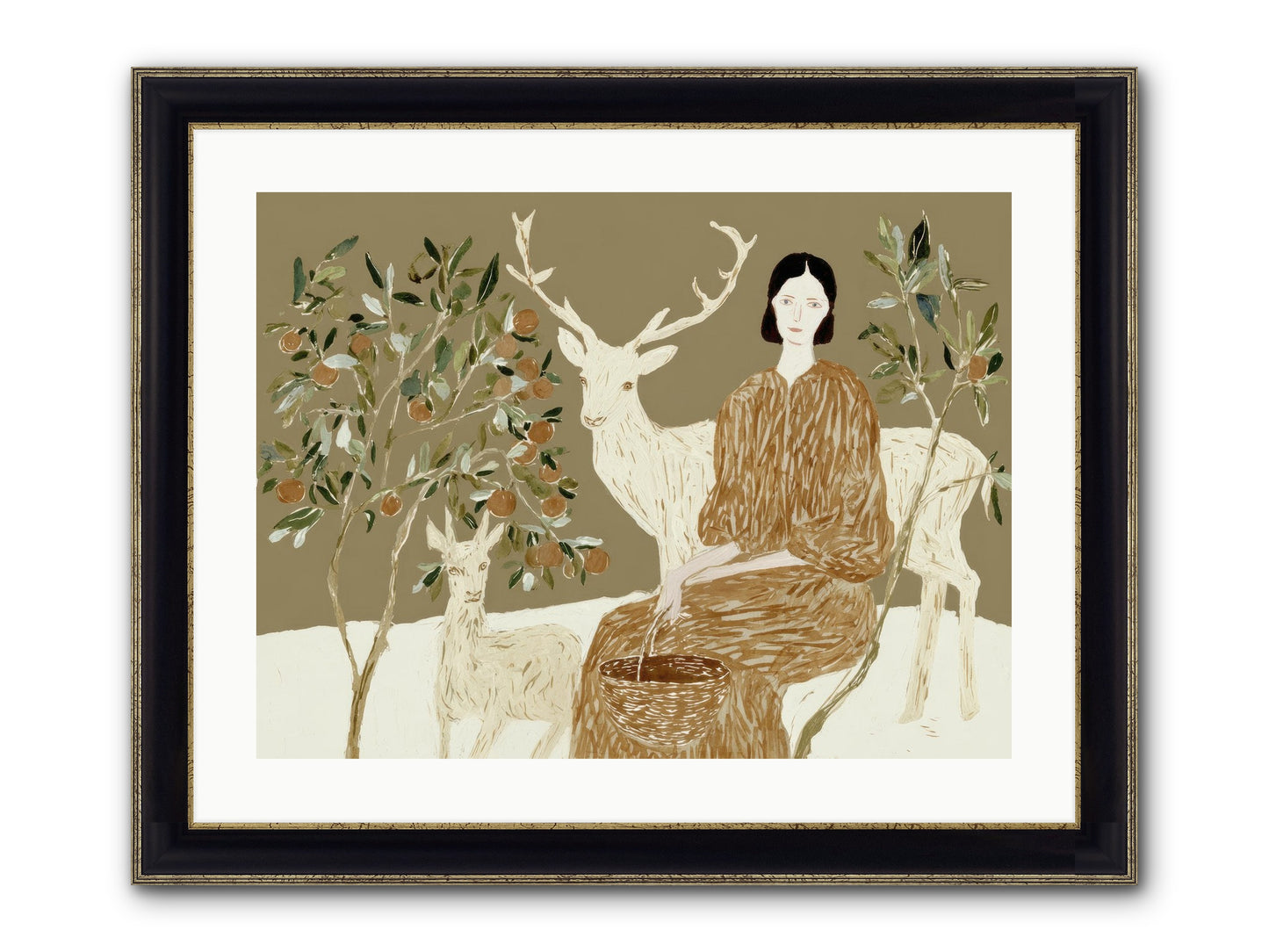 A Moment’s Grace Framed Print - Black & Gold 24x18