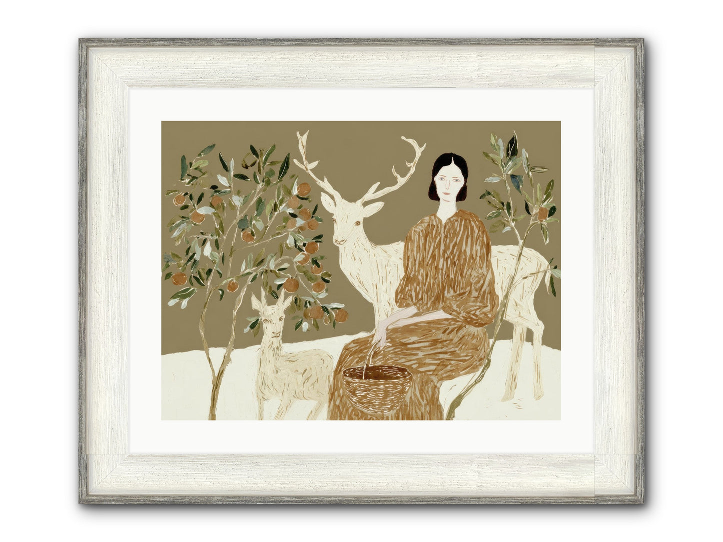 A Moment’s Grace Framed Print - Driftwood White 24x18