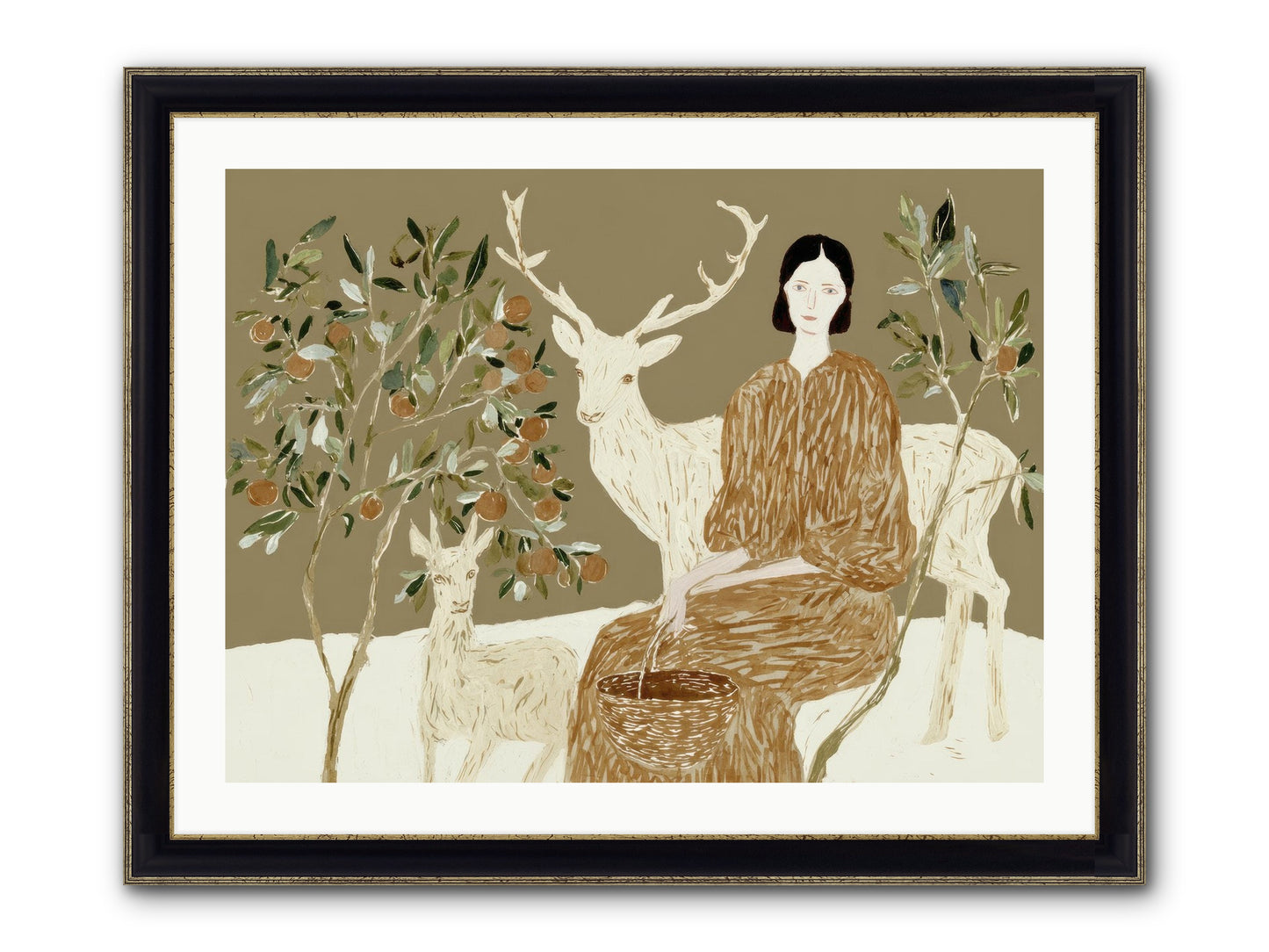 A Moment’s Grace Framed Print - Black & Gold 32x24