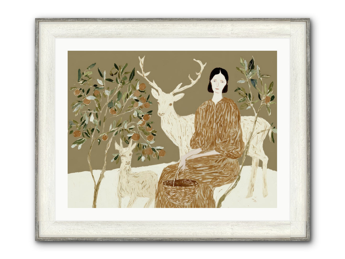 A Moment’s Grace Framed Print - Driftwood White 32x24