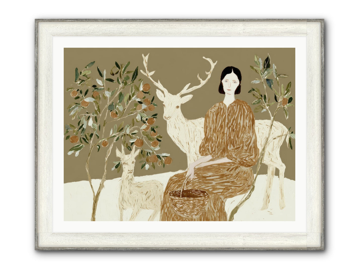 A Moment’s Grace Framed Print - Driftwood White 40x30