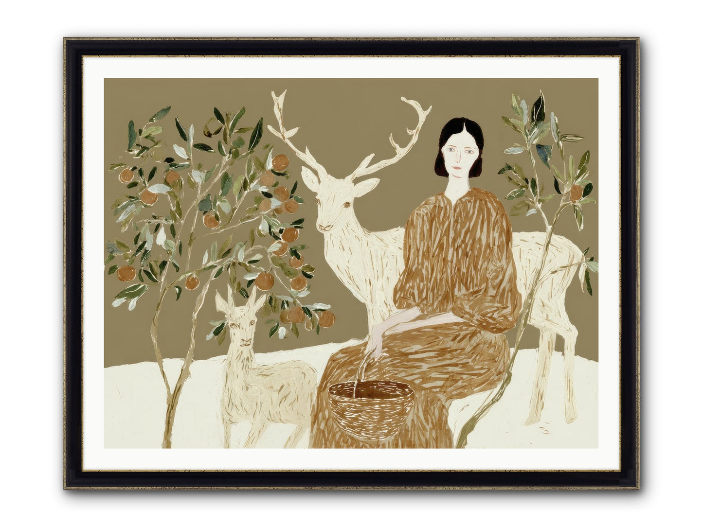 A Moment’s Grace Framed Print - Black & Gold 48x36