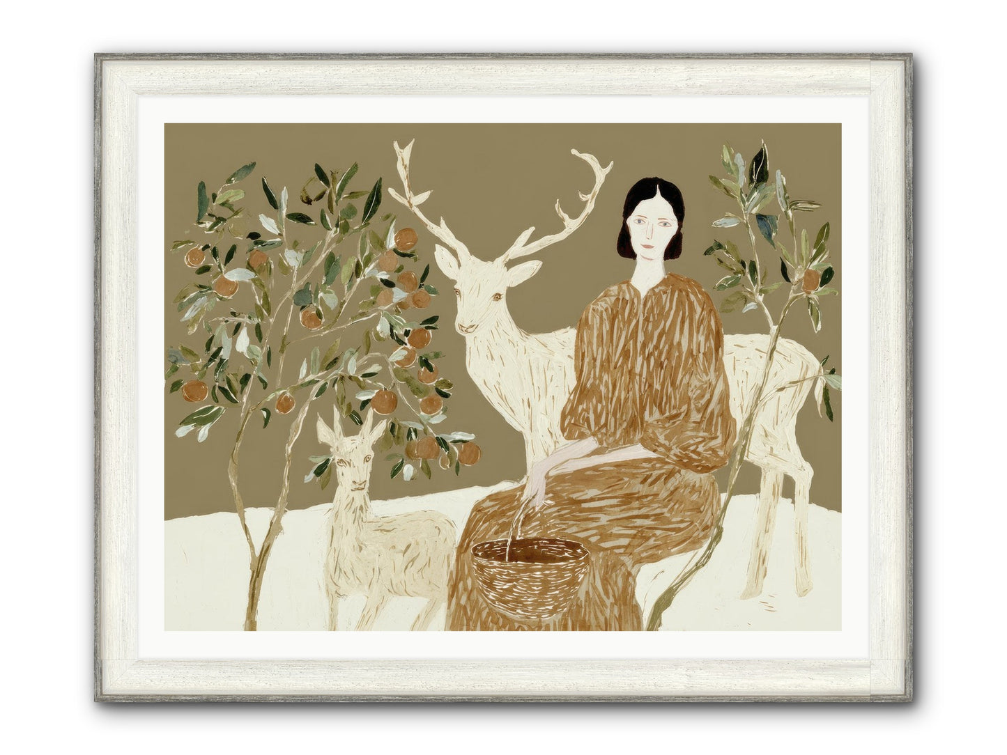 A Moment’s Grace Framed Print - Driftwood White 48x36