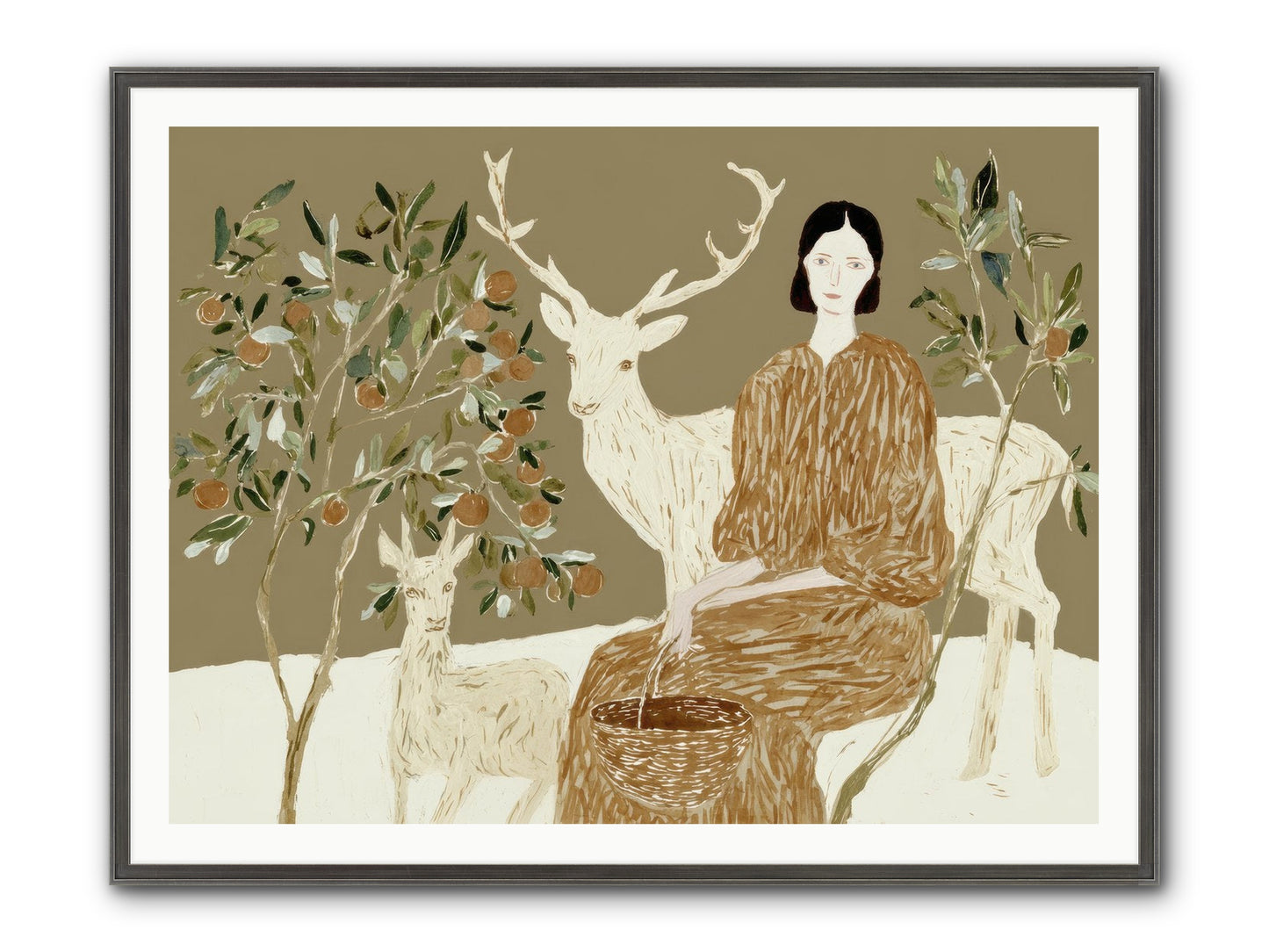 A Moment’s Grace Framed Print - Slimwoods Black/Silver 48x36