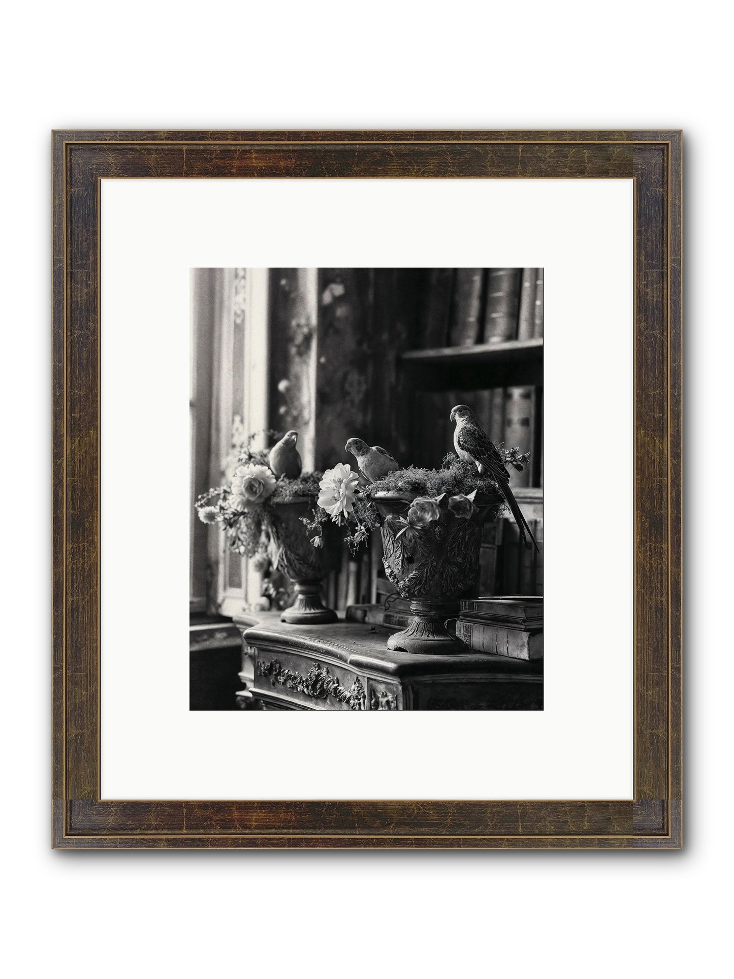 A Moody Repartee Framed Print - Slimwoods Black/Gold 8x10
