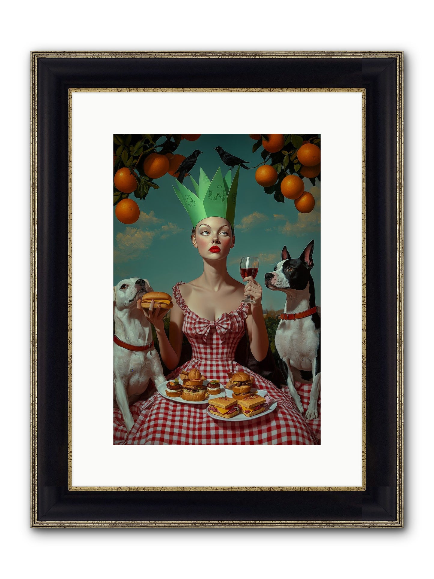 A Most Splendid Afternoon Framed Print - Black & Gold 10x15