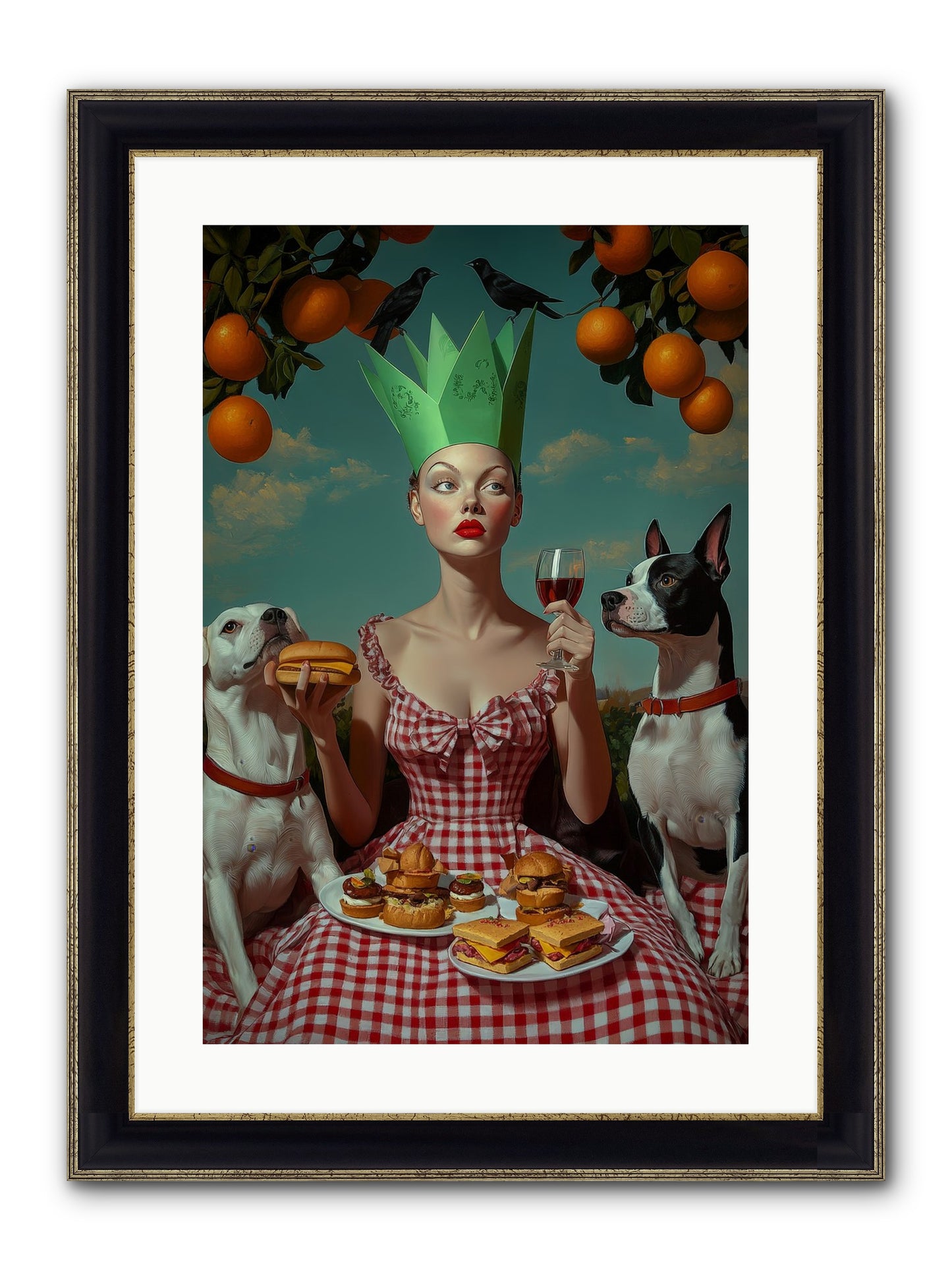 A Most Splendid Afternoon Framed Print - Black & Gold 16x24