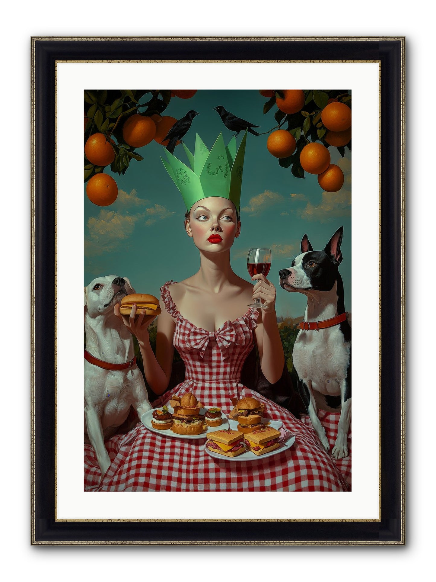A Most Splendid Afternoon Framed Print - Black & Gold 20x30