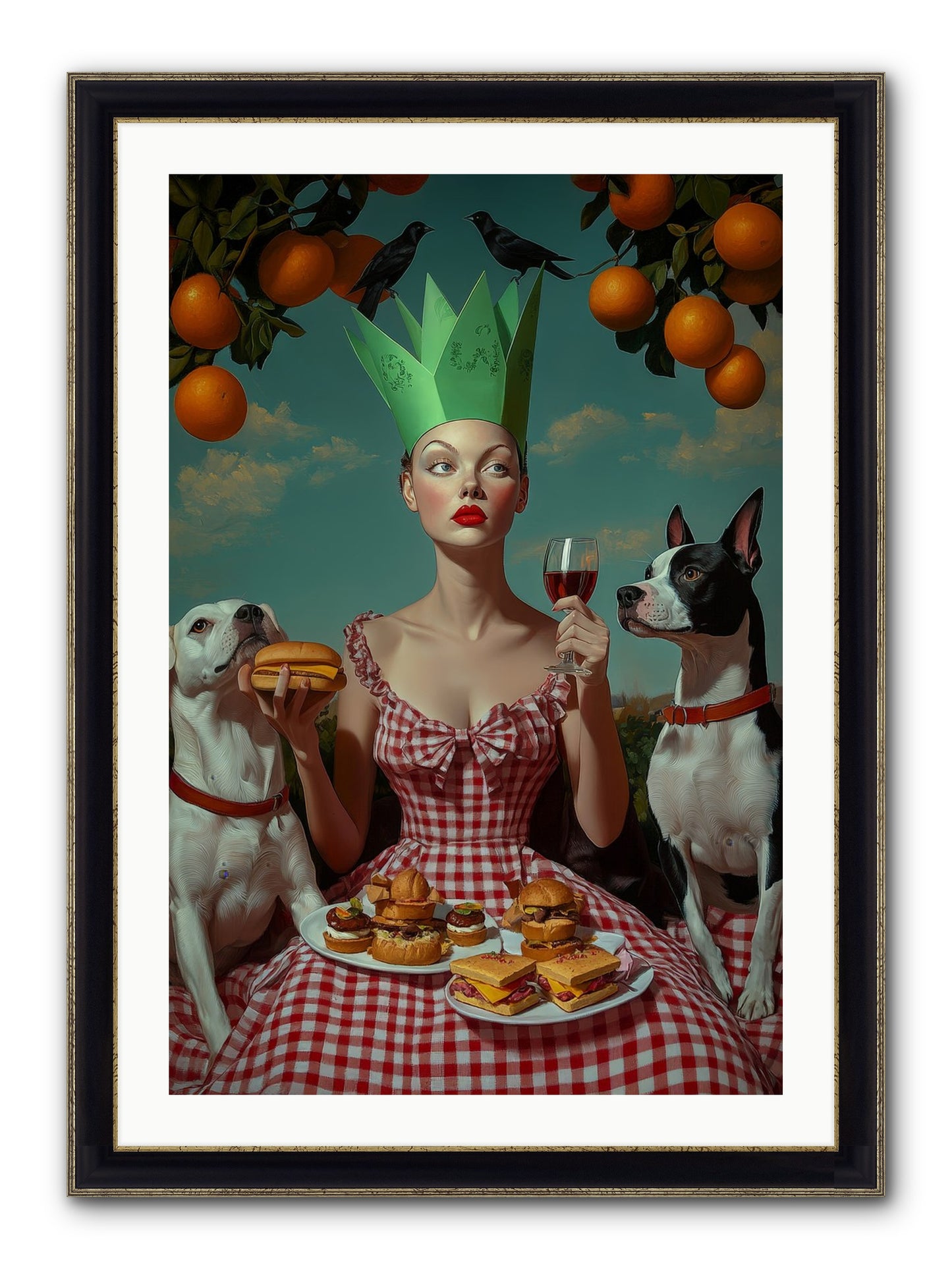 A Most Splendid Afternoon Framed Print - Black & Gold 24x36