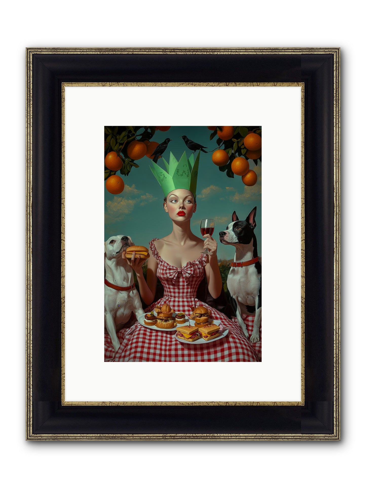 A Most Splendid Afternoon Framed Print - Black & Gold 8x12