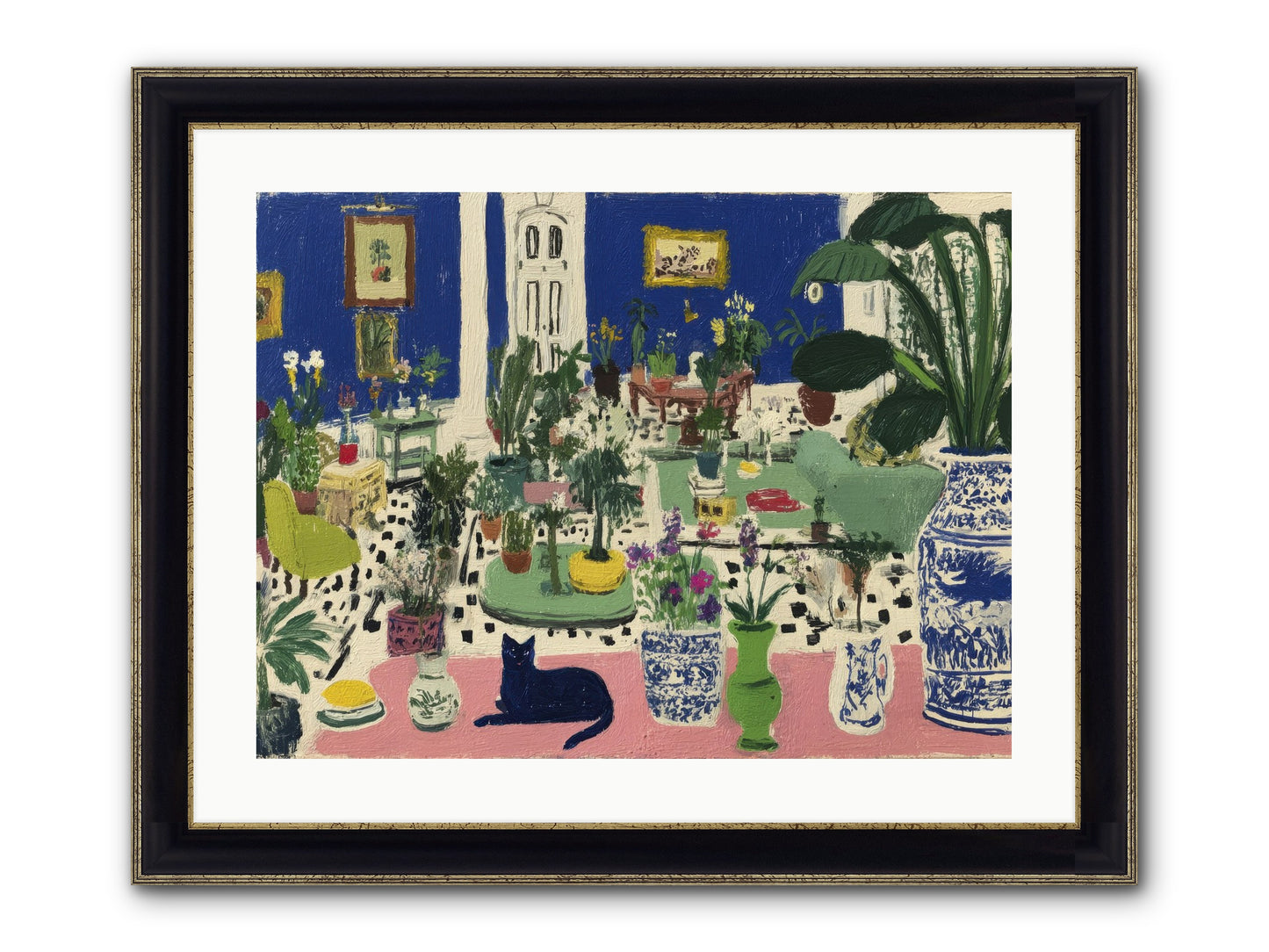 A Paradise Of His Own Framed Print - Black & Gold 24x18