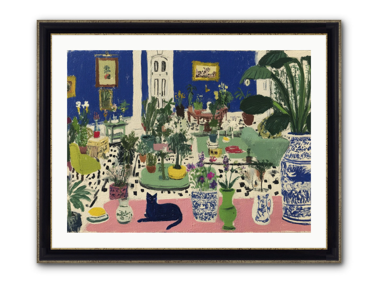 A Paradise Of His Own Framed Print - Black & Gold 32x24