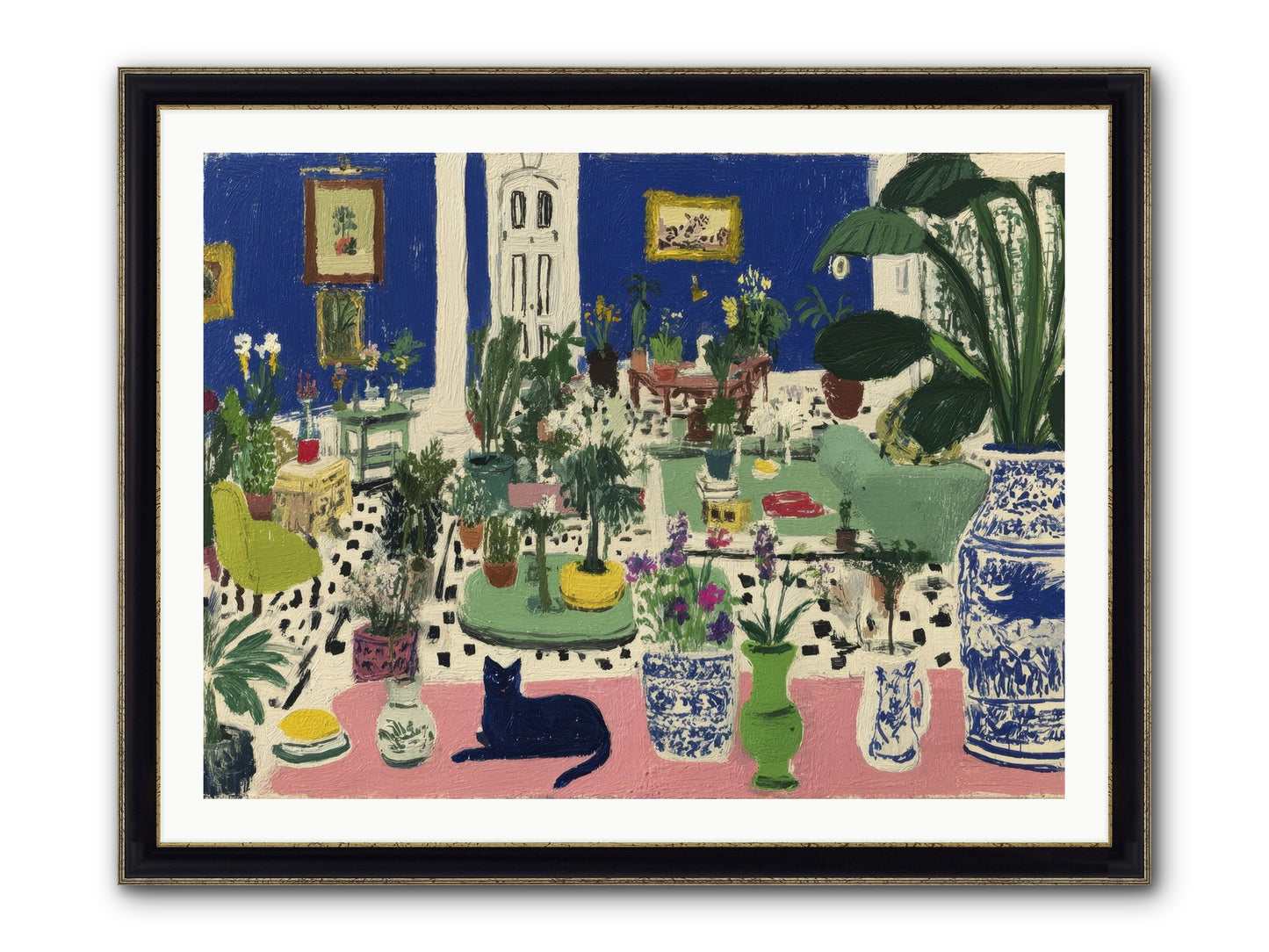 A Paradise Of His Own Framed Print - Black & Gold 40x30