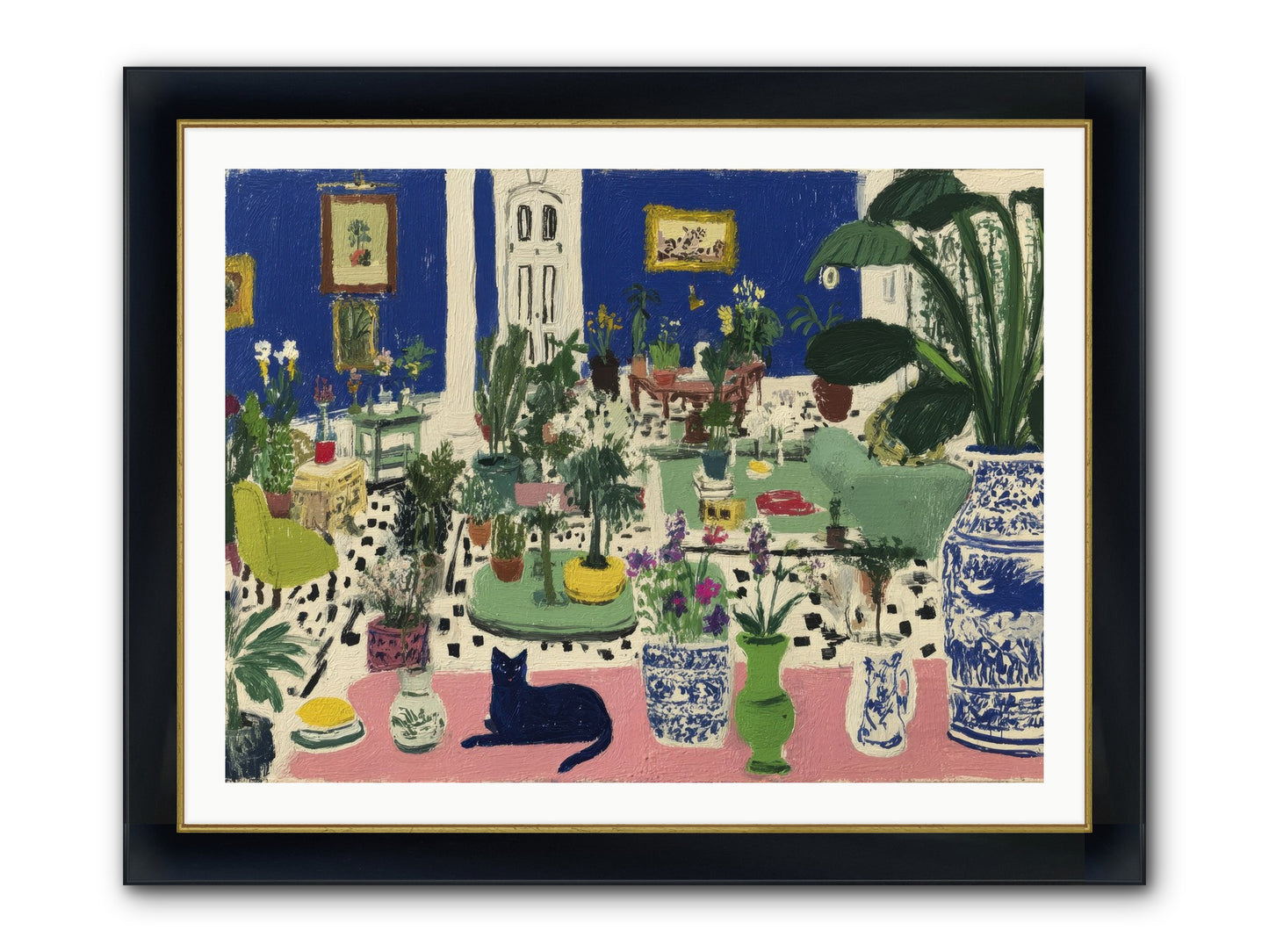 A Paradise Of His Own Framed Print - Wide Black w/Gold 40x30